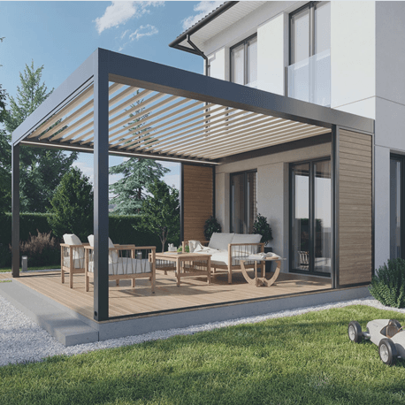 Pergola mit LED-Beleuchtung